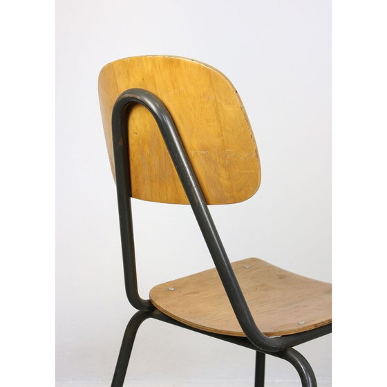 Image 1 of Chaise d'école vintage en contreplaqué