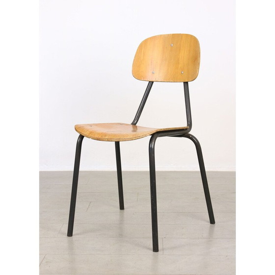 Image 1 of Chaise d'école vintage en contreplaqué