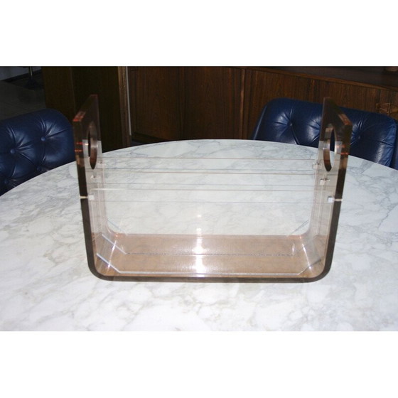 Image 1 of Porte revue vintage en plexiglass par Michel Dumas 1970 