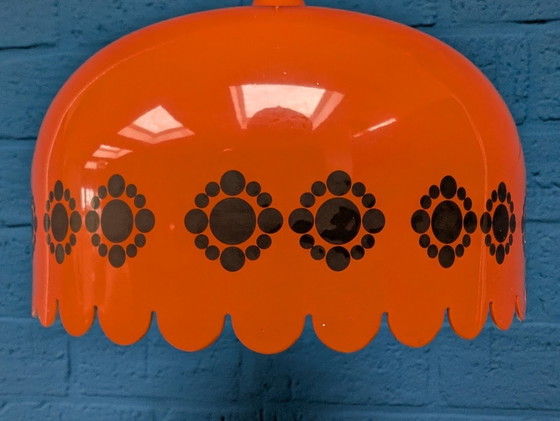 Image 1 of Lampe suspendue orange vintage, 1960, Design danois par Fog & Mørup