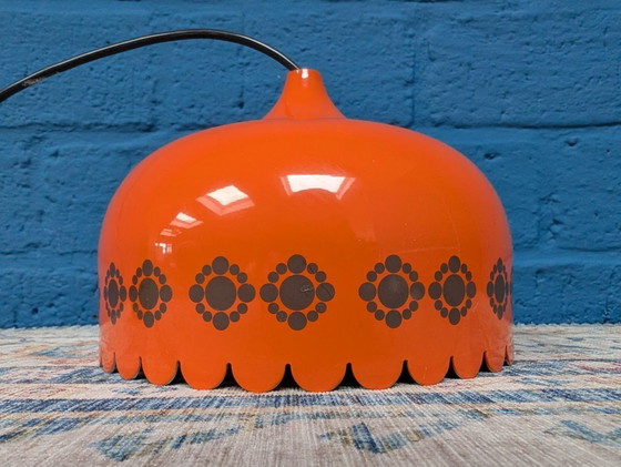 Image 1 of Lampe suspendue orange vintage, 1960, Design danois par Fog & Mørup