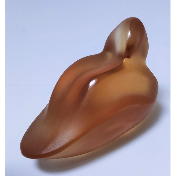 Image 1 of Presse-papier vintage en cristal zoomorphe de Rybaltchenko, 1990