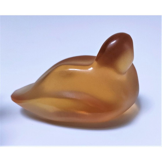 Image 1 of Presse-papier vintage en cristal zoomorphe de Rybaltchenko, 1990