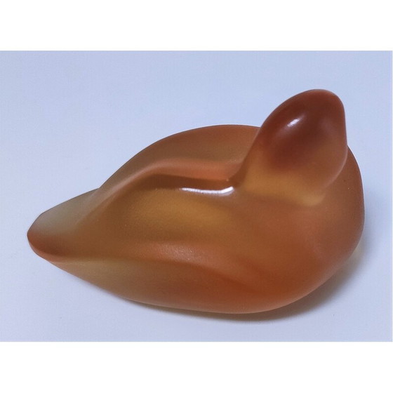 Image 1 of Presse-papier vintage en cristal zoomorphe de Rybaltchenko, 1990