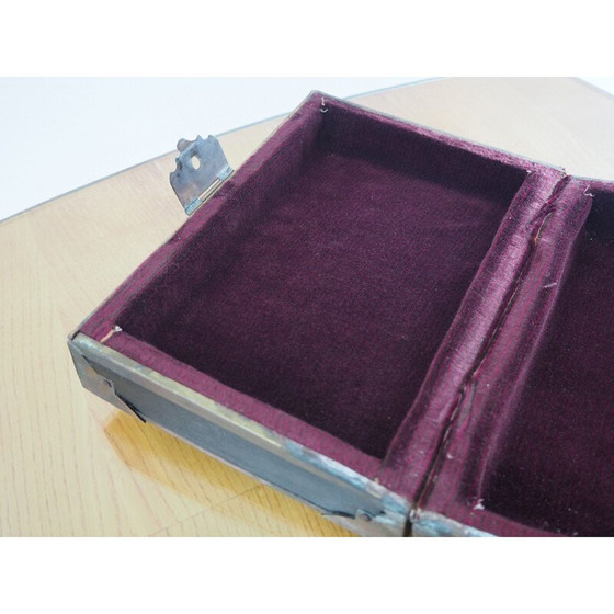 Image 1 of Boîte à cigares en cuir vintage, 1900