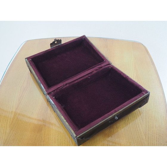 Image 1 of Boîte à cigares en cuir vintage, 1900