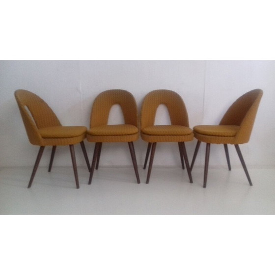 Image 1 of Ensemble de 4 chaises de salle à manger vintage conçues par Antonín Šuman, années 1960