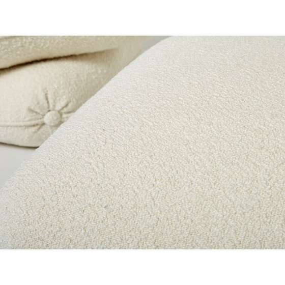 Image 1 of Paire de poufs vintage en laine bouclée de Jacques Charpentier pour Maison Jansen, 1970