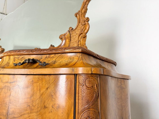 Image 1 of Buffet italien baroque tardif Rococo Sideboard Mobili Cantù noyer 1920