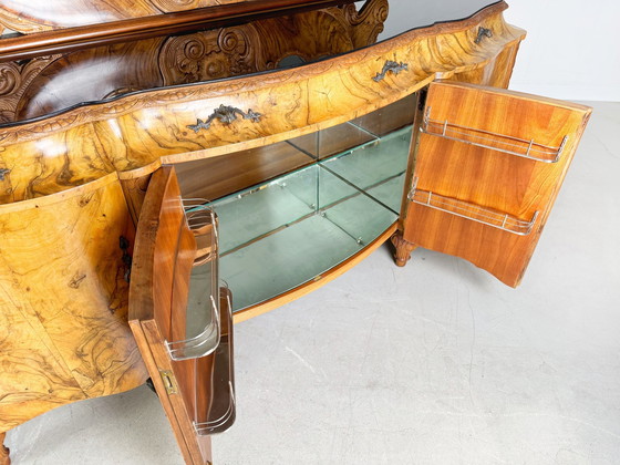 Image 1 of Buffet italien baroque tardif Rococo Sideboard Mobili Cantù noyer 1920