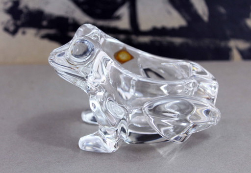 Cendrier "Grenouille" En Cristal Vannes Le Châtel