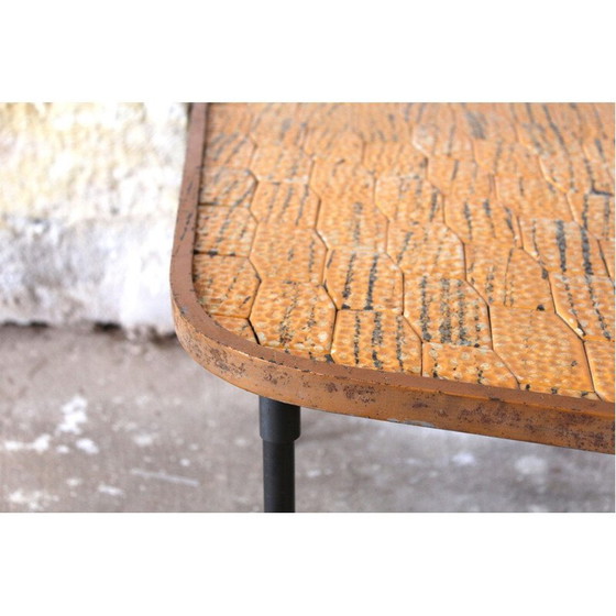 Image 1 of Table basse vintage en céramique et fer, Italie 1950
