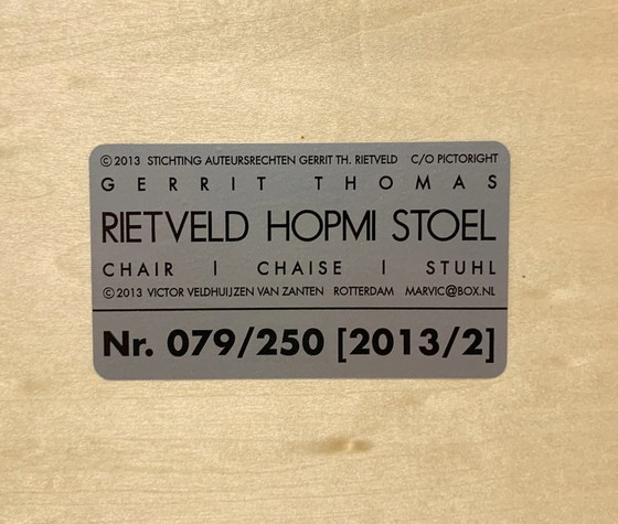 Image 1 of Hopmi Gerrit Rietveld, édition limitée, n° 079/250