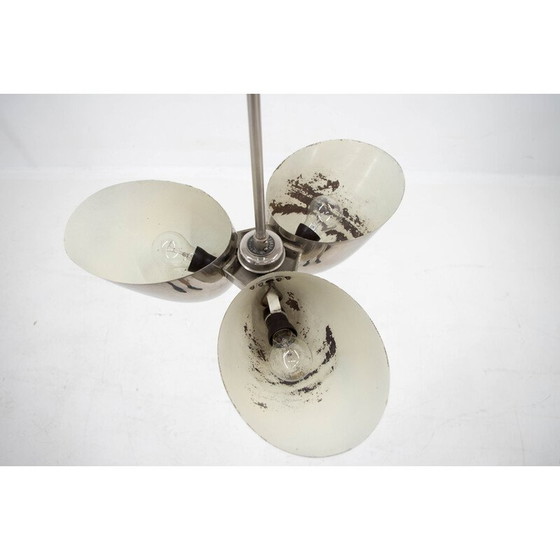 Image 1 of Lustre vintage Bauhaus en nickel pour Zukov, Tchécoslovaquie 1930