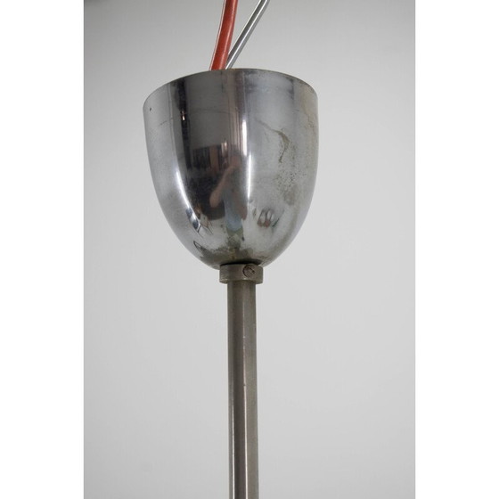 Image 1 of Lustre vintage Bauhaus en nickel pour Zukov, Tchécoslovaquie 1930