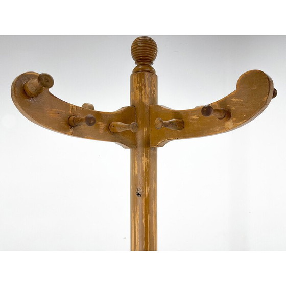 Image 1 of Porte-manteau vintage en bois, Tchécoslovaquie 1950