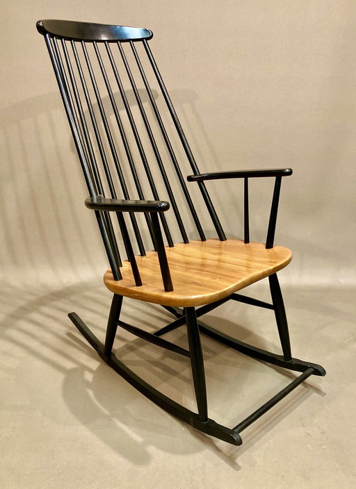 Fauteuil rocking chair design scandinave 1950.