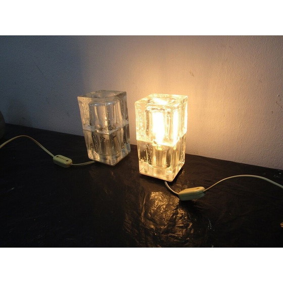 Image 1 of Paire de lampes de table de style cubosphère - années 1960