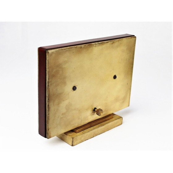 Image 1 of Horloge vintage en cuir et parchemin de Jaeger Le Coultre, 1940