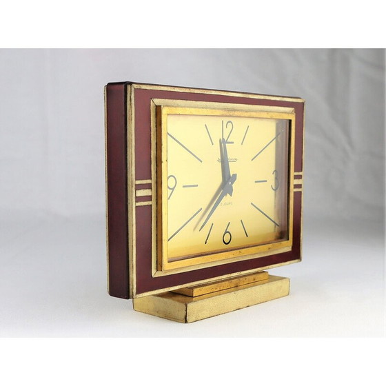 Image 1 of Horloge vintage en cuir et parchemin de Jaeger Le Coultre, 1940