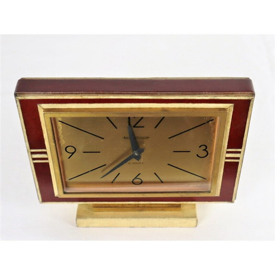 Image 1 of Horloge vintage en cuir et parchemin de Jaeger Le Coultre, 1940