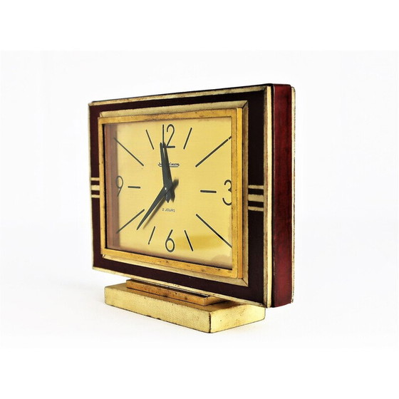 Image 1 of Horloge vintage en cuir et parchemin de Jaeger Le Coultre, 1940