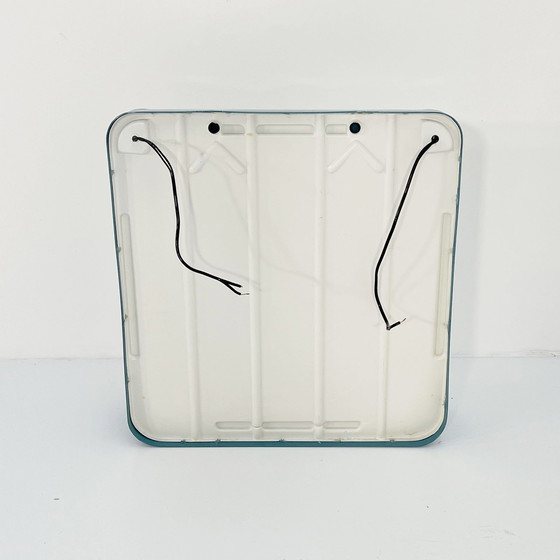 Image 1 of Miroir de courtoisie bleu en plastique, 1970S