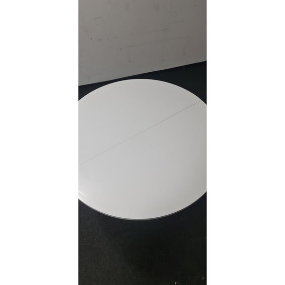 Image 1 of Table de salle à manger ronde extensible en formica et chrome