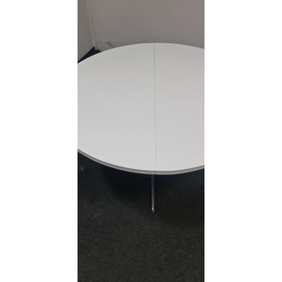 Image 1 of Table de salle à manger ronde extensible en formica et chrome