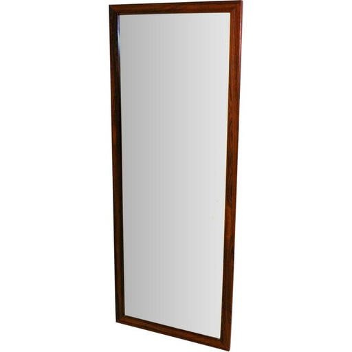 Miroir vintage en bois de rose, Suède 1960