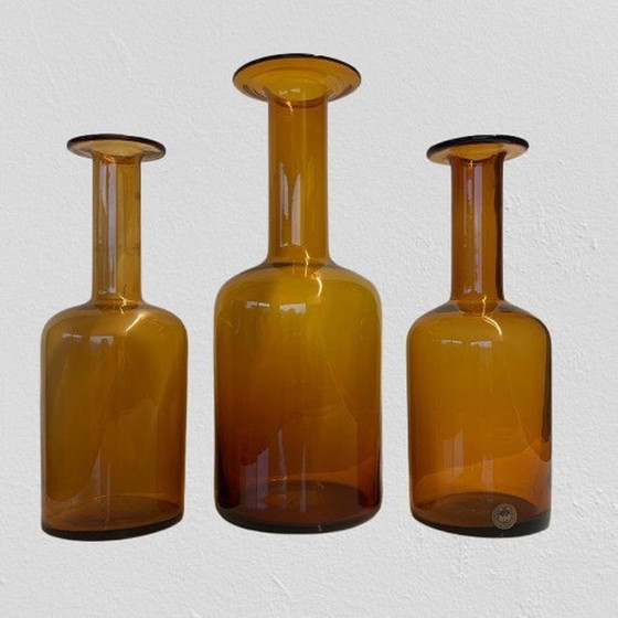 Image 1 of Ensemble de six bouteilles "Gulvvase" d'Otto Brauer pour Kastrup Holmegaard