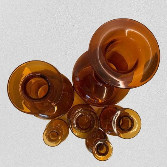 Image 1 of Ensemble de six bouteilles "Gulvvase" d'Otto Brauer pour Kastrup Holmegaard