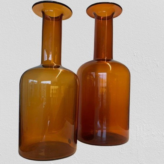 Image 1 of Ensemble de six bouteilles "Gulvvase" d'Otto Brauer pour Kastrup Holmegaard