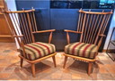 Set Of 2 Vintage Scandinavian Design Arrow Chair Armchairs, Armchairs
