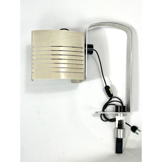 Image 1 of Lampe de bureau vintage italienne en aluminium et laque, années 1960