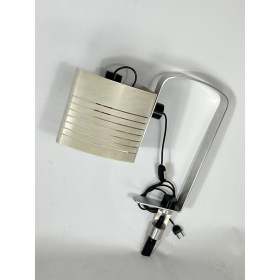 Image 1 of Lampe de bureau vintage italienne en aluminium et laque, années 1960