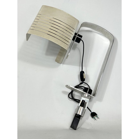 Image 1 of Lampe de bureau vintage italienne en aluminium et laque, années 1960