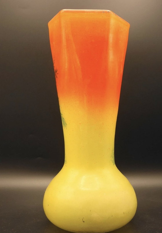 Image 1 of Vase « Thèbes » - Décor Oriental Émaillé. Legras