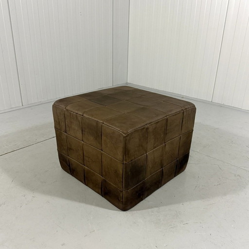 De Sede - Tabouret en cuir patchwork