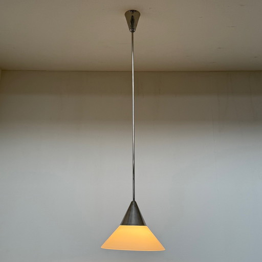4X Lampe pendante avec abat-jour en verre conique Ø30Cm