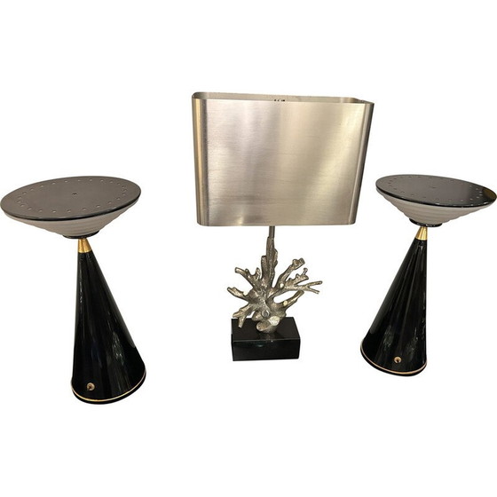 Image 1 of Paire de lampes Ziggurat vintage par Shigeaki Asahara pour Stilnovo, 1980
