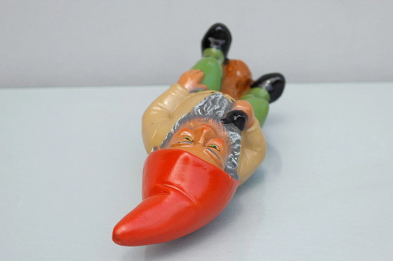 Image 1 of Céramique Nain de jardin avec pipe, 1950, Clemens Spang