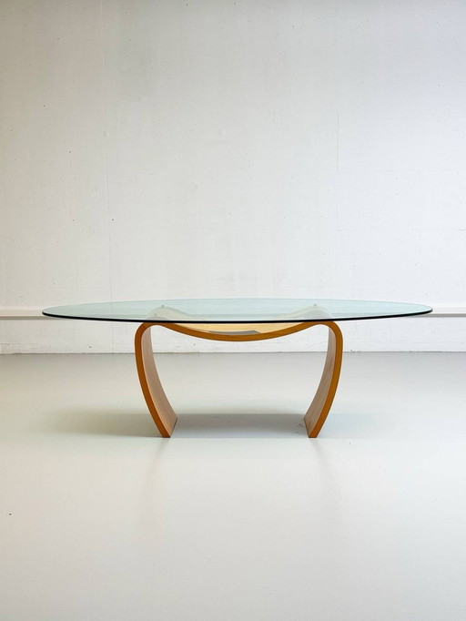 Table de salle à manger ovale De Carlo Malnati, années 1980