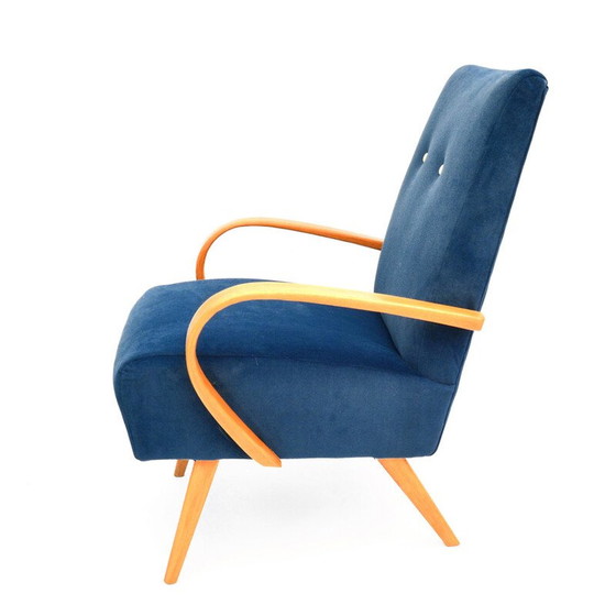 Image 1 of Paire de fauteuils vintage en hêtre par J. Smidek pour Ton, Tchécoslovaquie années 1960