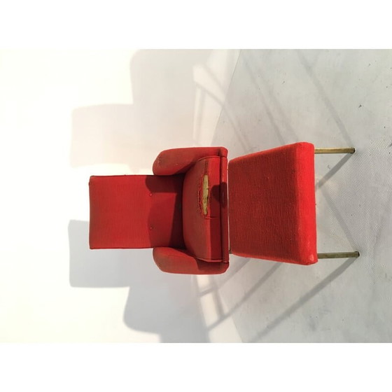 Image 1 of Fauteuil italien vintage avec ottoman