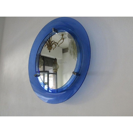 Image 1 of Miroir bleu vintage "Veca", Italie