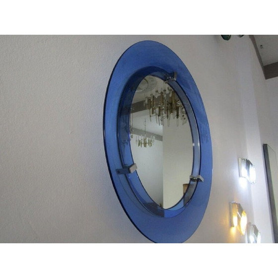 Image 1 of Miroir bleu vintage "Veca", Italie