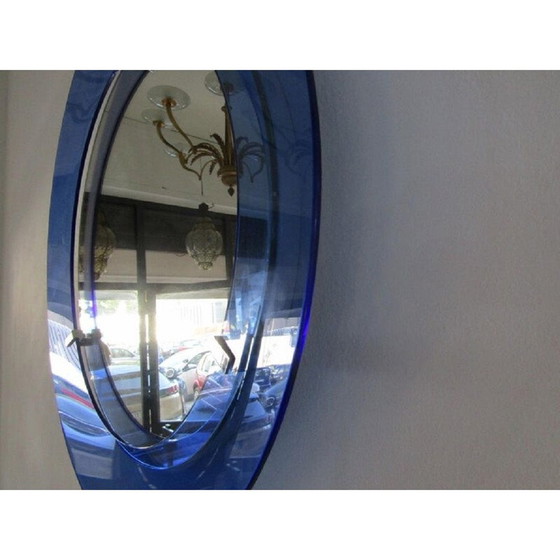 Image 1 of Miroir bleu vintage "Veca", Italie