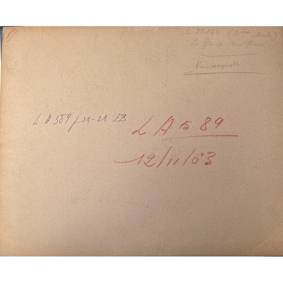 Image 1 of Technique mixte vintage "Le fils de Ben-Hur" pour M.Gourdon, 1963