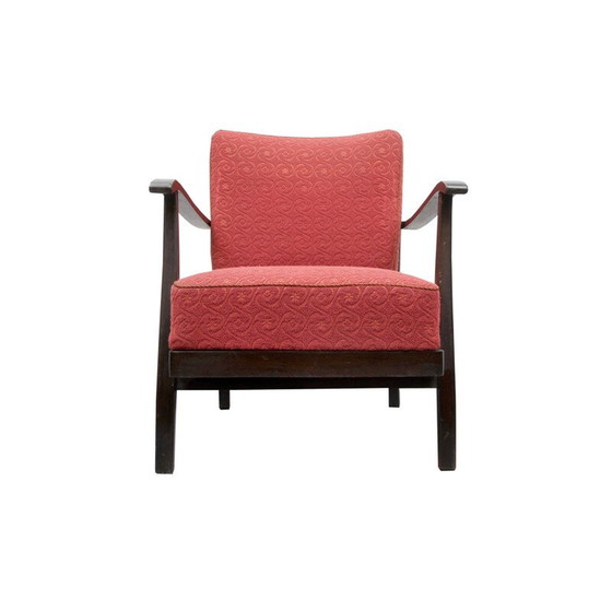 Image 1 of Fauteuil vintage rouge pâle